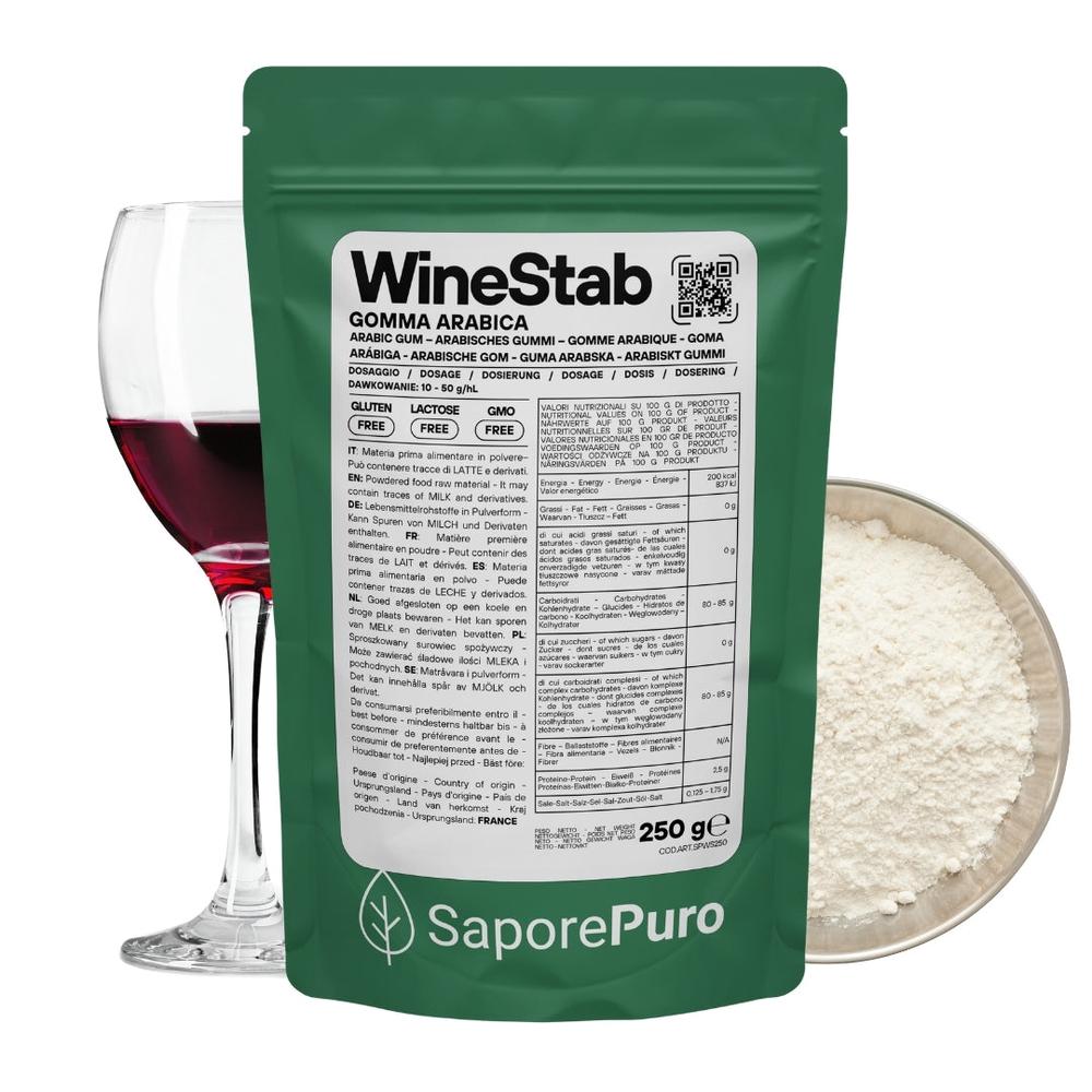 WineStab – Gomma Arabica Naturale per Stabilizzazione del Vino - SaporePuro